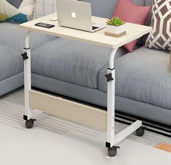Motorized Adjustable Height Computer Writing Desk Bedside Laptop Table