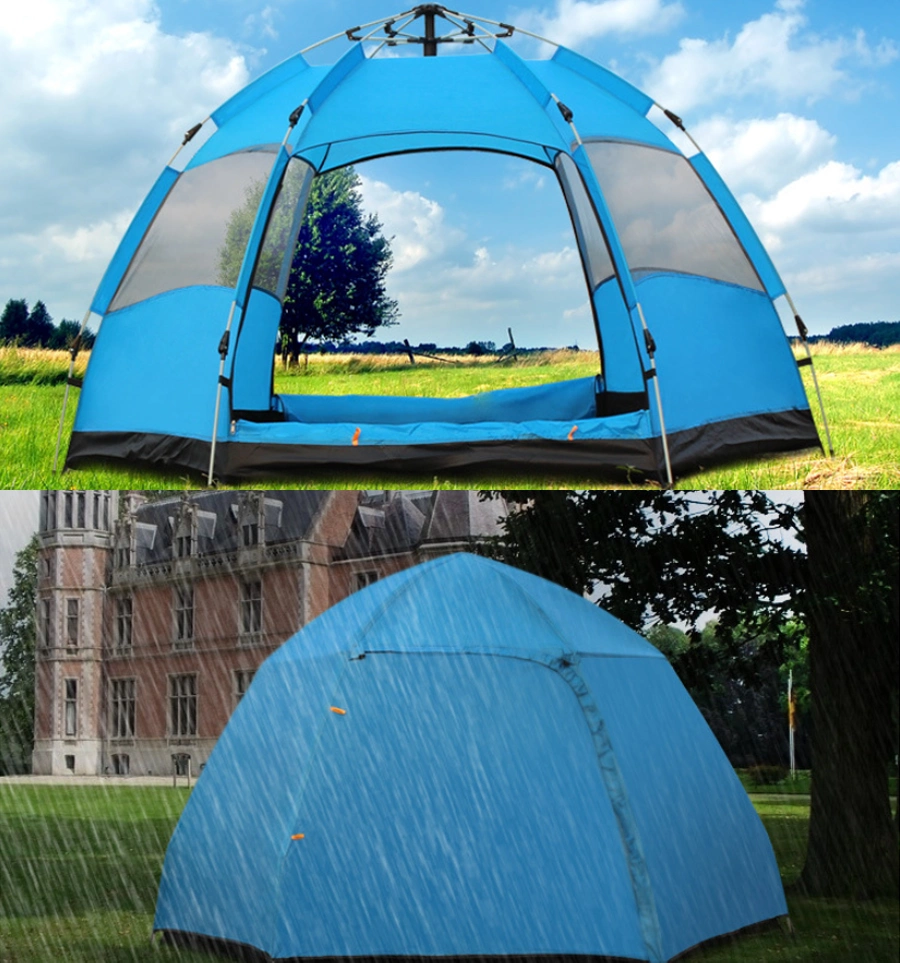 Outdoor Camping Double-Decker Large Hexagon Tent