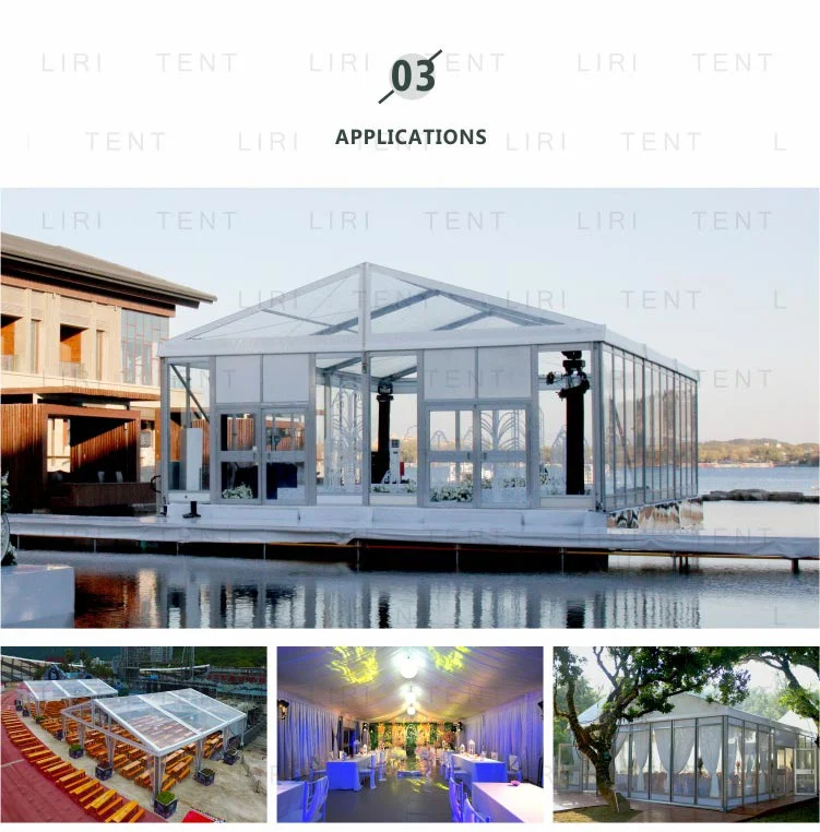 20X30 Aluminum Frame Transparent Marquee Wedding Party Event Tent with Glass Sidewalls