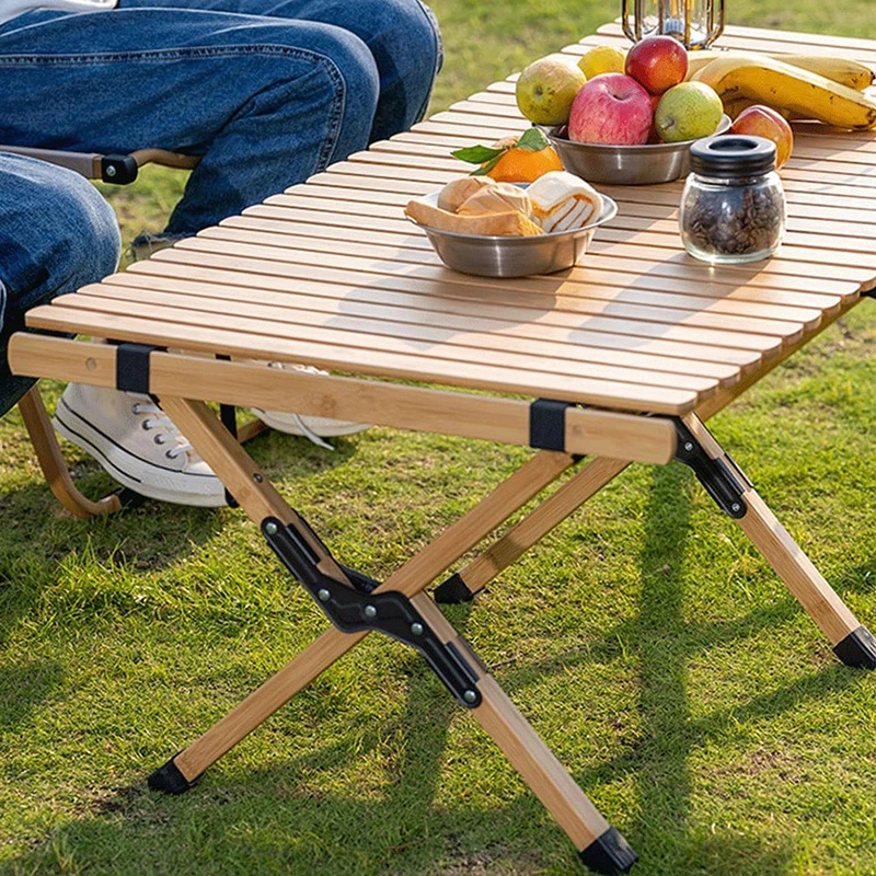 Bamboo Picnic Fold Table Outdoor High Quality Camping 2seat Folding Tables