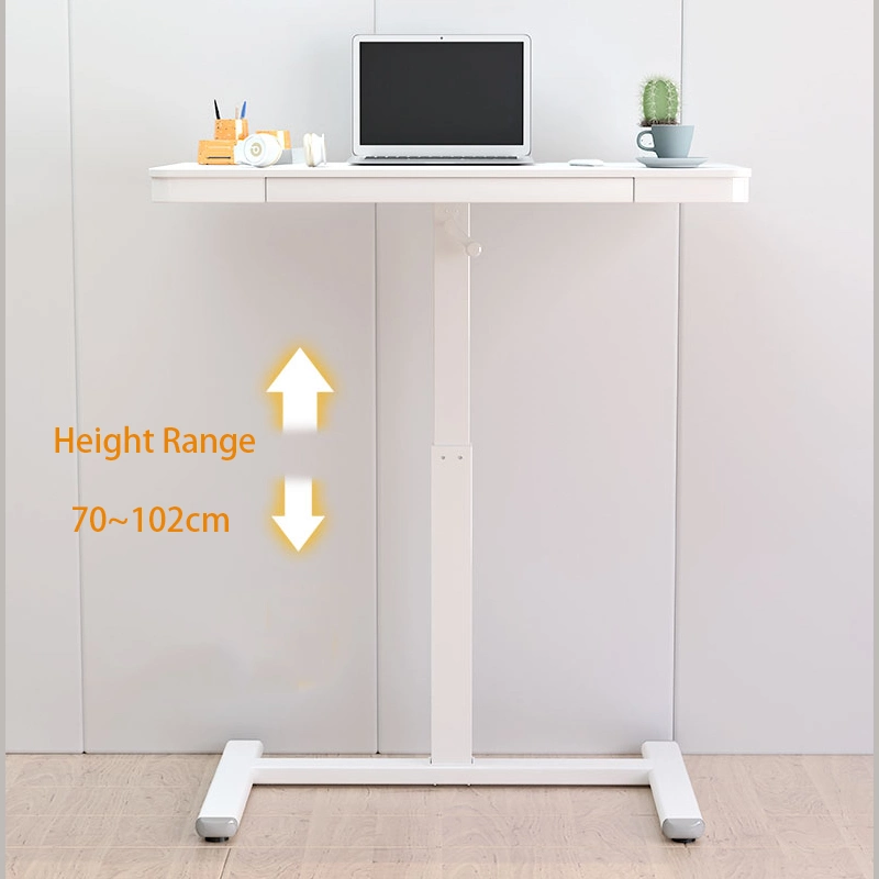 Height Adjustable Standing Laptop Hand Cranking Single Leg Notebook Table