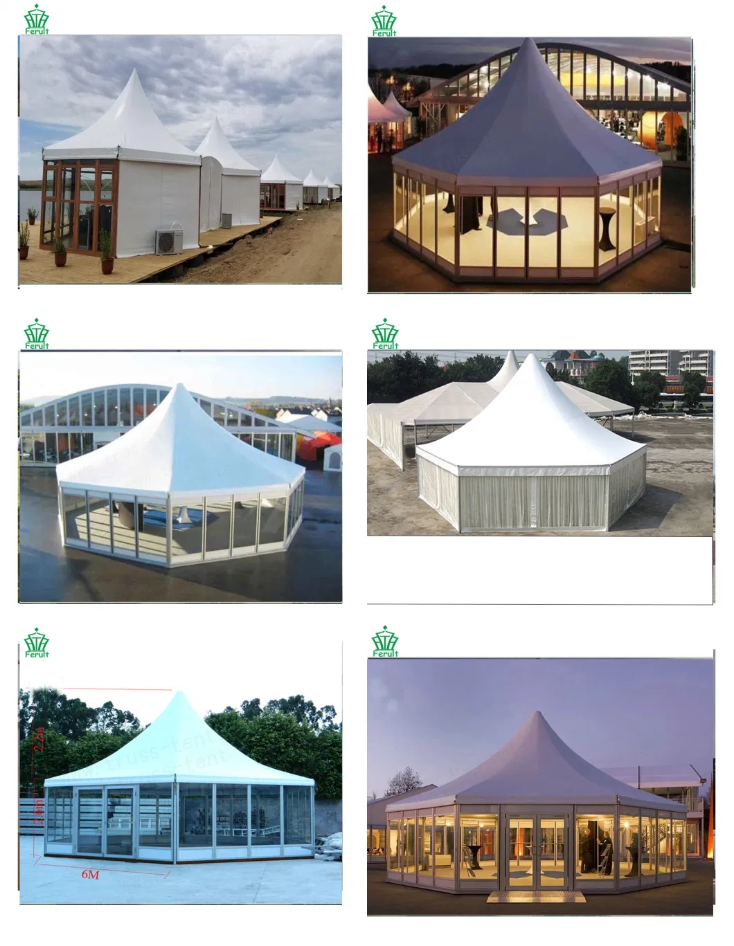 Aluminium Frame Hexagon Shape Outdoor Exhibition Tent for Fair