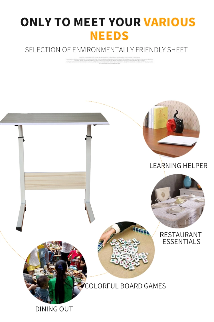 Simple Folding Height Adjustable Laptop Table for Bedside Hospital Sofa