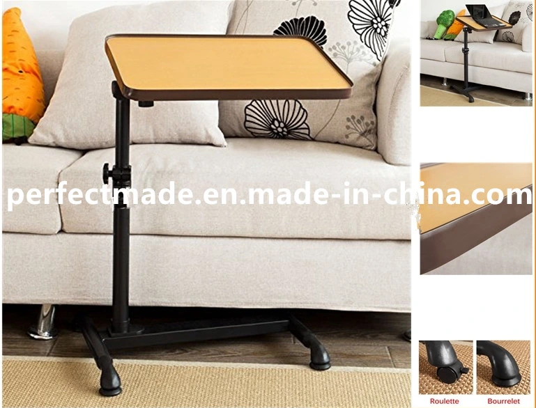 Hot Selling Angle Adjustable Sofa Side Table with Wheels