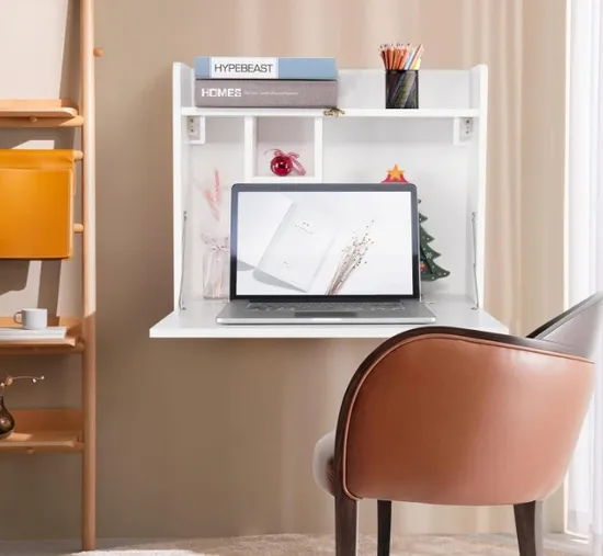 Wall Mounted Table, Multifunctional Fold Down Wall Mounted Laptop Computer Desk 
