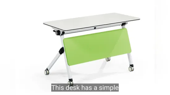 Folding Standing Movable Stackable Sliding Meeting Room Computer Study Office Table Training Desk 