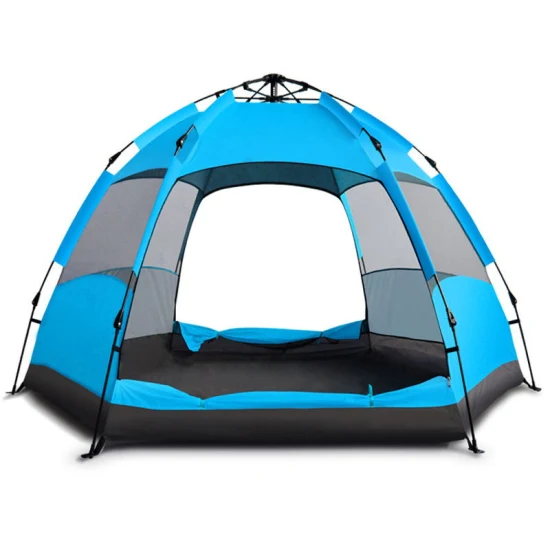 Foldable Automatic 4 Person Pop up Hexagon Tent
