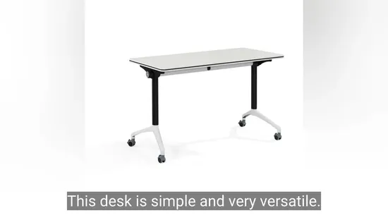 Folding Standing Movable Stackable Sliding Meeting Scool Room Computer Study Office Table Training Desk 