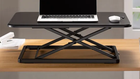 China Height Adjustable Sit Stand up Converter Foldable Computer Laptop Standing Desk for Home Office 