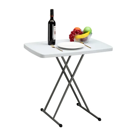 Outdoor Work Portable Height Adjustable Plastic Folding Laptop Side Table 