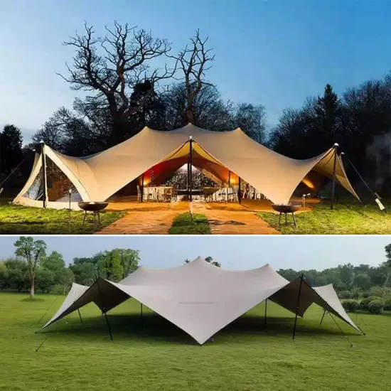 Hexagon Outdoor Luxury Event Stretch Tent Custom Size Wedding Tents for 200 People Party
